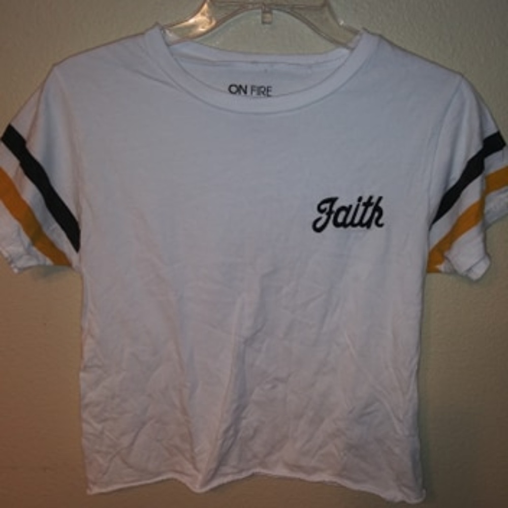 white crop top